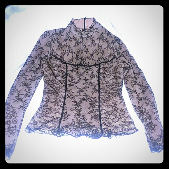 Black lace blouse - Picture 1 of 6